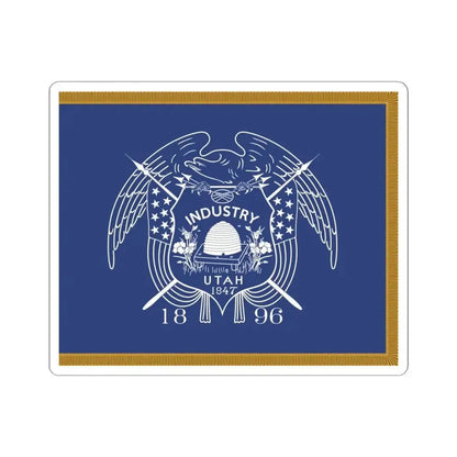 1911-1913 Utahs First Official State flag (United States) STICKER Vinyl Kiss-Cut Decal 6 Inch White - The Sticker Space