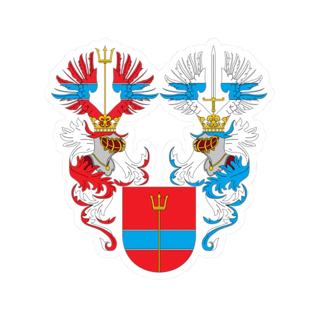 1916 Ernst Lauda - coat of arms (Austria) (Coat of Arms) STICKER Vinyl Kiss-Cut Decal 2 Inch White - The Sticker Space