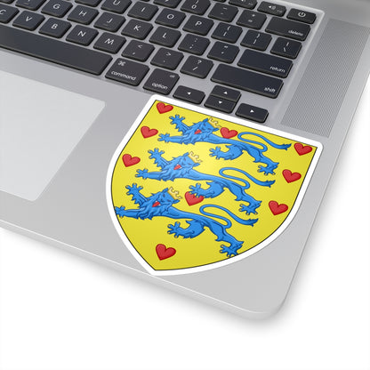 Ancien blason Danemark (Denmark) (Coat of Arms) STICKER Vinyl Kiss-Cut Decal