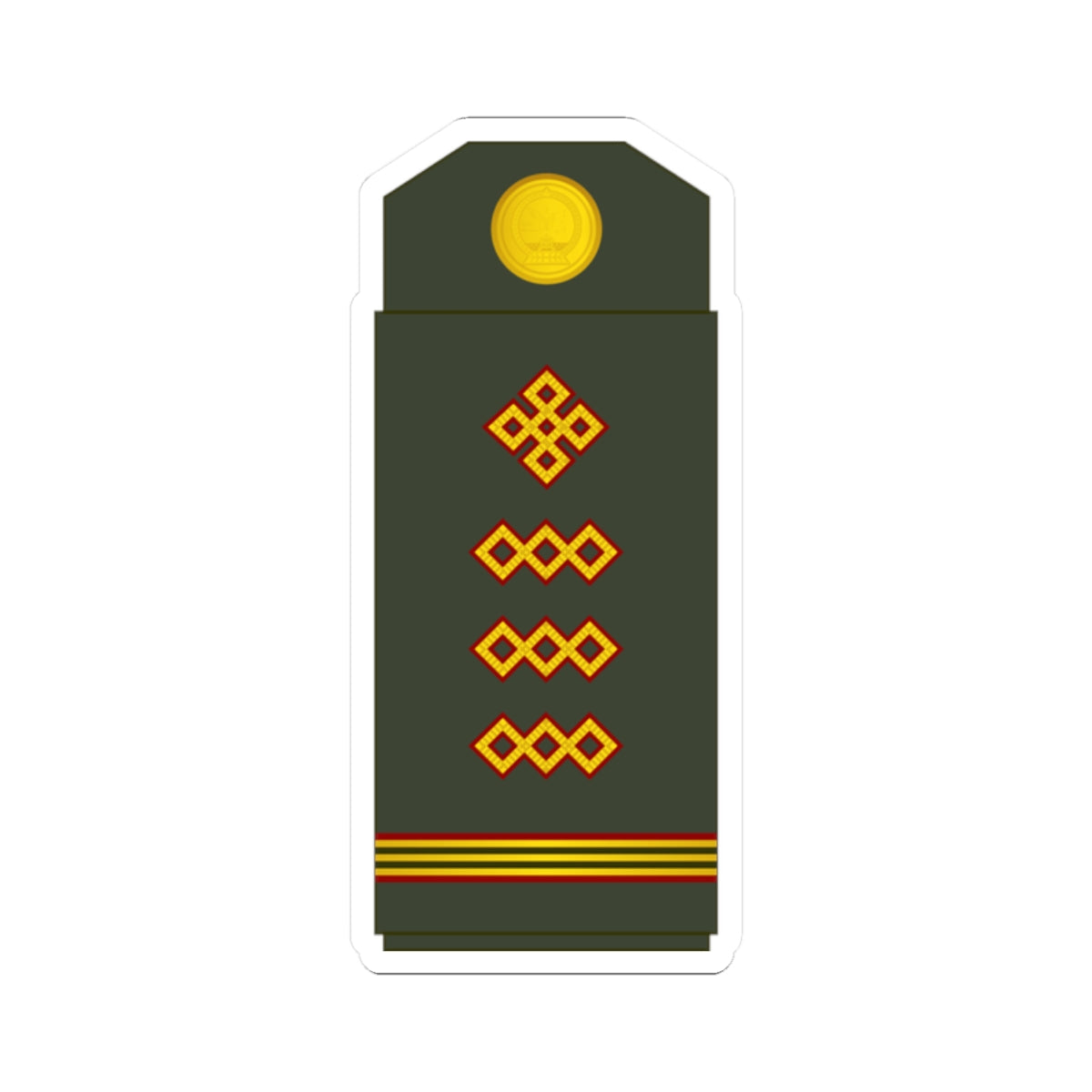 08 Mongolian Army TSG (Mongolia) (Military Rank) STICKER Vinyl Kiss-Cut Decal