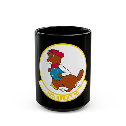 192 Airlift Squadron (U.S. Air Force) Black Coffee Mug-15oz-The Sticker Space