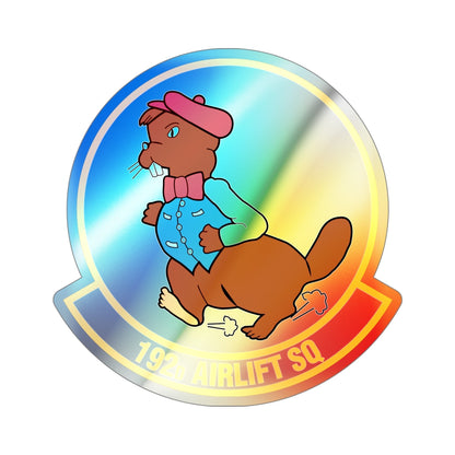 192 Airlift Squadron (U.S. Air Force) Holographic STICKER Die-Cut Vinyl Decal-5 Inch-The Sticker Space