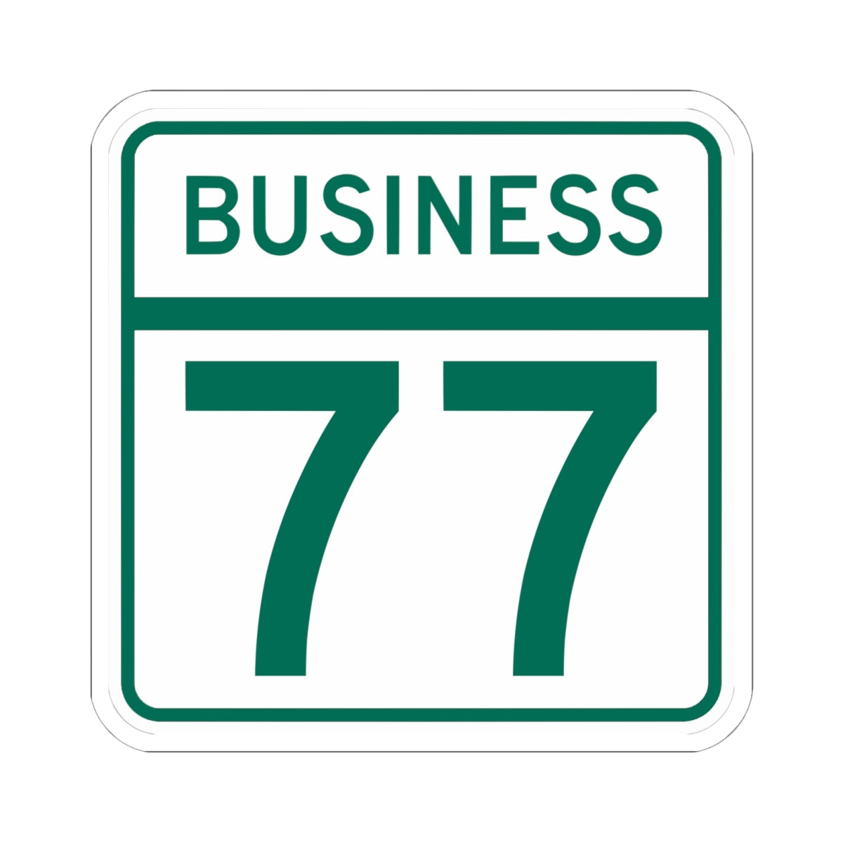 MD Route 77 Business (Maryland) (Road Sign) STICKER Vinyl Kiss-Cut Decal