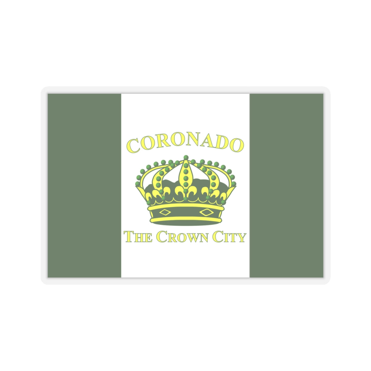 Flag of Coronado, California - STICKER Vinyl Kiss-Cut Decal