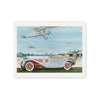 1927 Isotta Fraschini Roadster, Esquire magazine, 1958 (Magazine Illustration) Refrigerator Magnet-2" x 2"-The Sticker Space