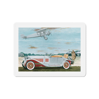 1927 Isotta Fraschini Roadster, Esquire magazine, 1958 (Magazine Illustration) Refrigerator Magnet-3" x 3"-The Sticker Space