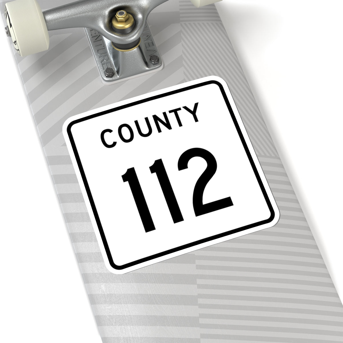 County 112 square (Minnesota) (Road Sign) STICKER Vinyl Kiss-Cut Decal