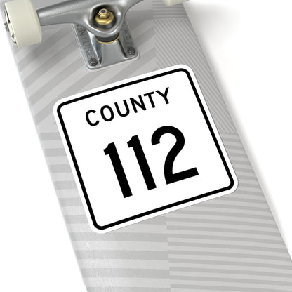 County 112 square (Minnesota) (Road Sign) STICKER Vinyl Kiss-Cut Decal