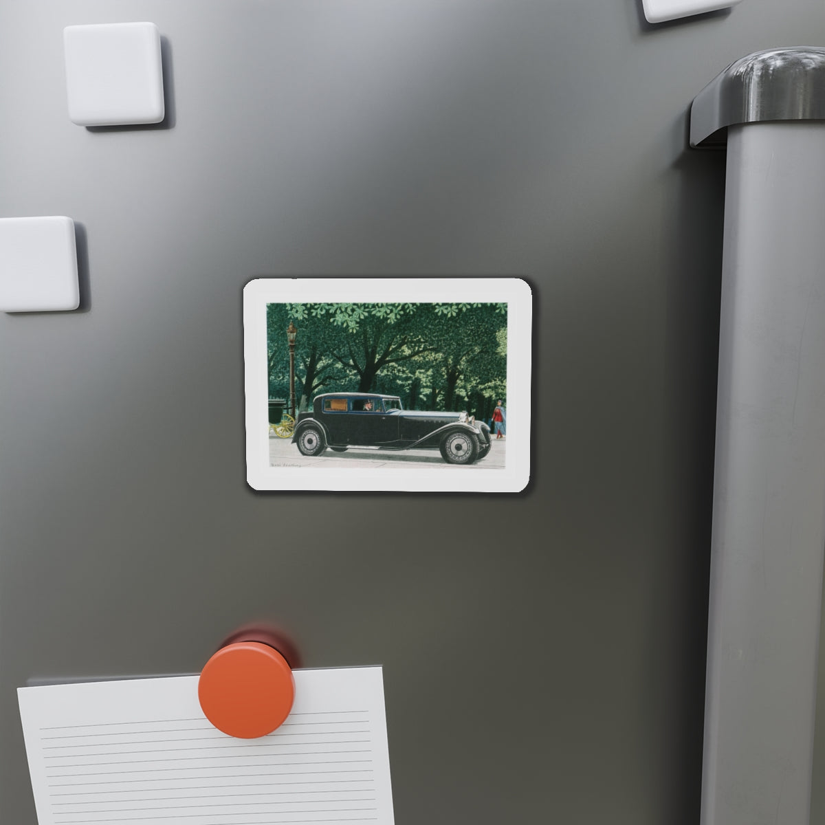 1928 Bugatti Royale Coupe, Esquire magazine, 1958 (Magazine Illustration) Refrigerator Magnet-The Sticker Space