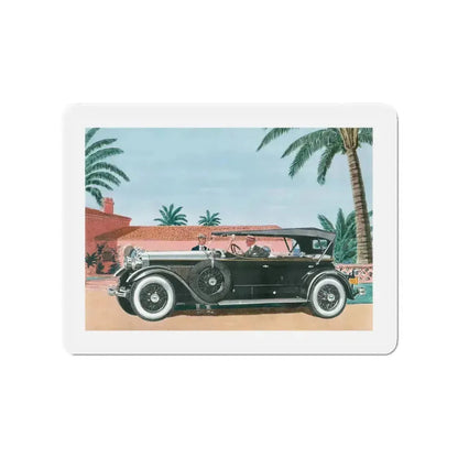 1929 Lincoln Sport Phaeton, Esquire magazine, 1958 (Magazine Illustration) Refrigerator Magnet 3 Inch - The Sticker Space