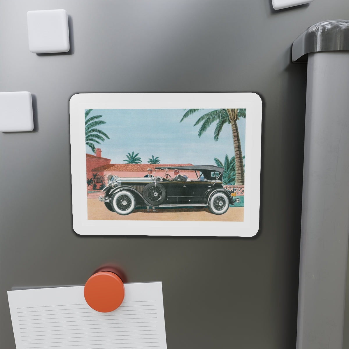 1929 Lincoln Sport Phaeton, Esquire magazine, 1958 (Magazine Illustration) Refrigerator Magnet-The Sticker Space