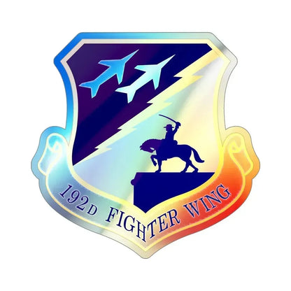 192nd Wing (U.S. Air Force) Holographic STICKER Die-Cut Vinyl Decal 5 Inch Holographic - The Sticker Space