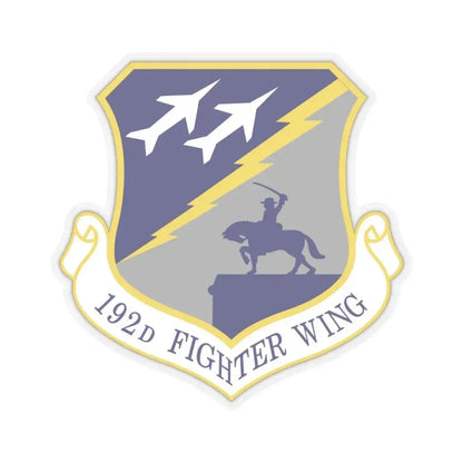 192nd Wing (U.S. Air Force) STICKER Vinyl Kiss-Cut Decal 4 Inch Transparent - The Sticker Space