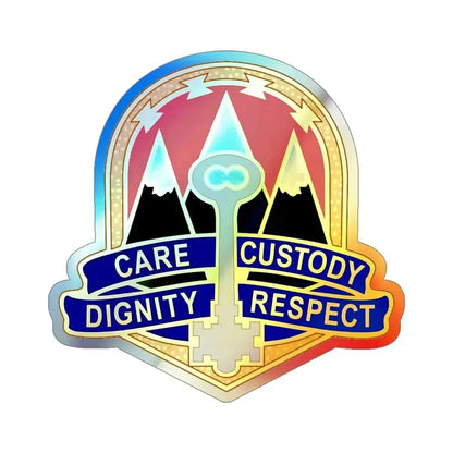 193 Military Police Battalion (U.S. Army) Holographic STICKER Die-Cut Vinyl Decal 4 Inch Holographic - The Sticker Space