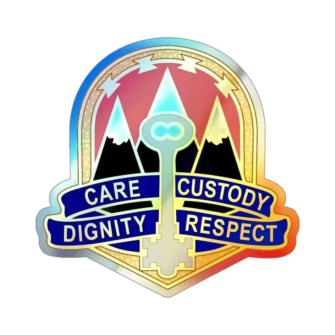 193 Military Police Battalion (U.S. Army) Holographic STICKER Die-Cut Vinyl Decal 5 Inch Holographic - The Sticker Space