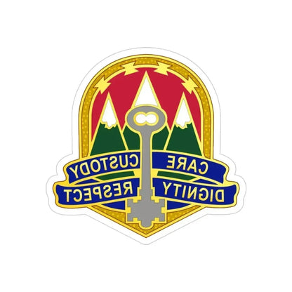 193 Military Police Battalion (U.S. Army) REVERSE PRINT Transparent Die-Cut STICKER 4 Inch Die-Cut Transparent - The Sticker Space
