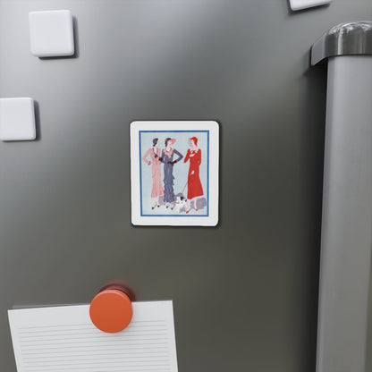 1930 fashion illustration (1), Britannia And Eve (Magazine Illustration) Refrigerator Magnet-The Sticker Space