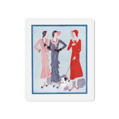 1930 fashion illustration (1), Britannia And Eve (Magazine Illustration) Refrigerator Magnet-6 × 6"-The Sticker Space