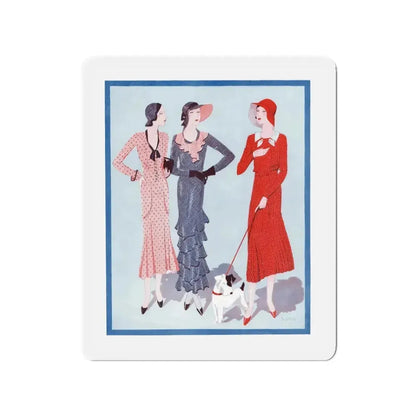 1930 fashion illustration (1), Britannia And Eve (Magazine Illustration) Refrigerator Magnet - The Sticker Space