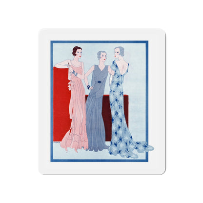 1930 fashion illustration (2), Britannia And Eve (Magazine Illustration) Refrigerator Magnet-4" x 4"-The Sticker Space