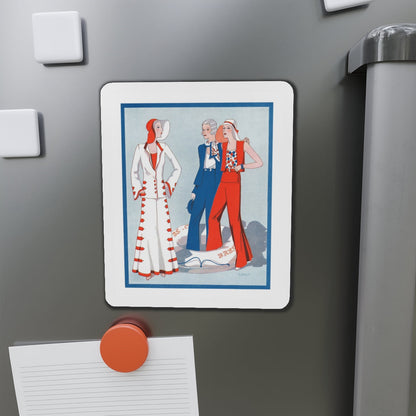 1930 fashion illustration (3), Britannia And Eve (Magazine Illustration) Refrigerator Magnet-The Sticker Space