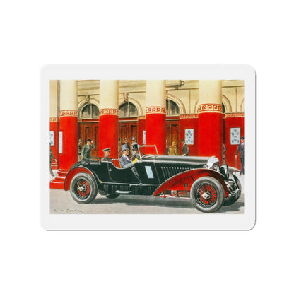 1931 Bentley Sport Touring, Esquire magazine, 1958 (Magazine Illustration) Refrigerator Magnet-2" x 2"-The Sticker Space