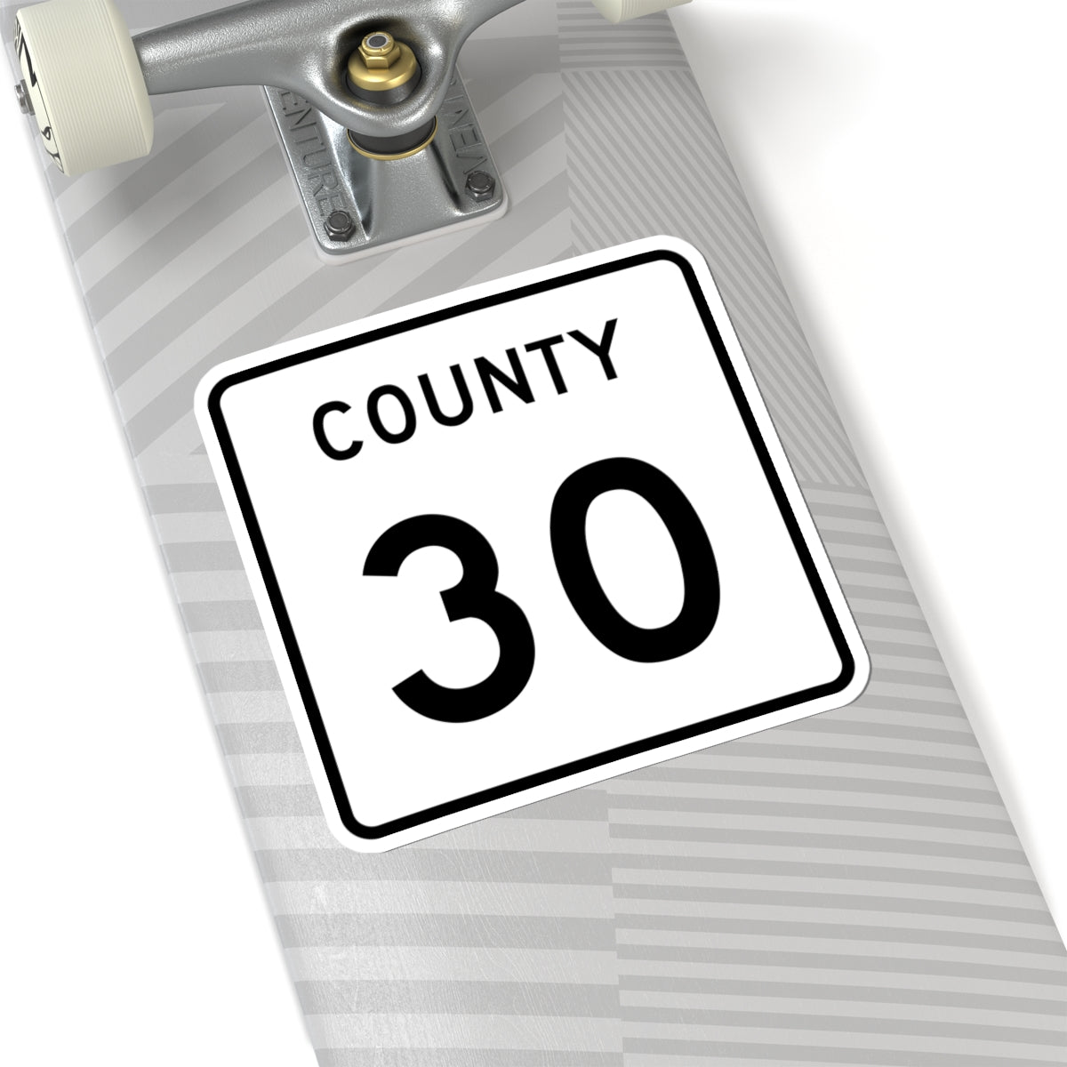 County 30 square (Minnesota) (Road Sign) STICKER Vinyl Kiss-Cut Decal