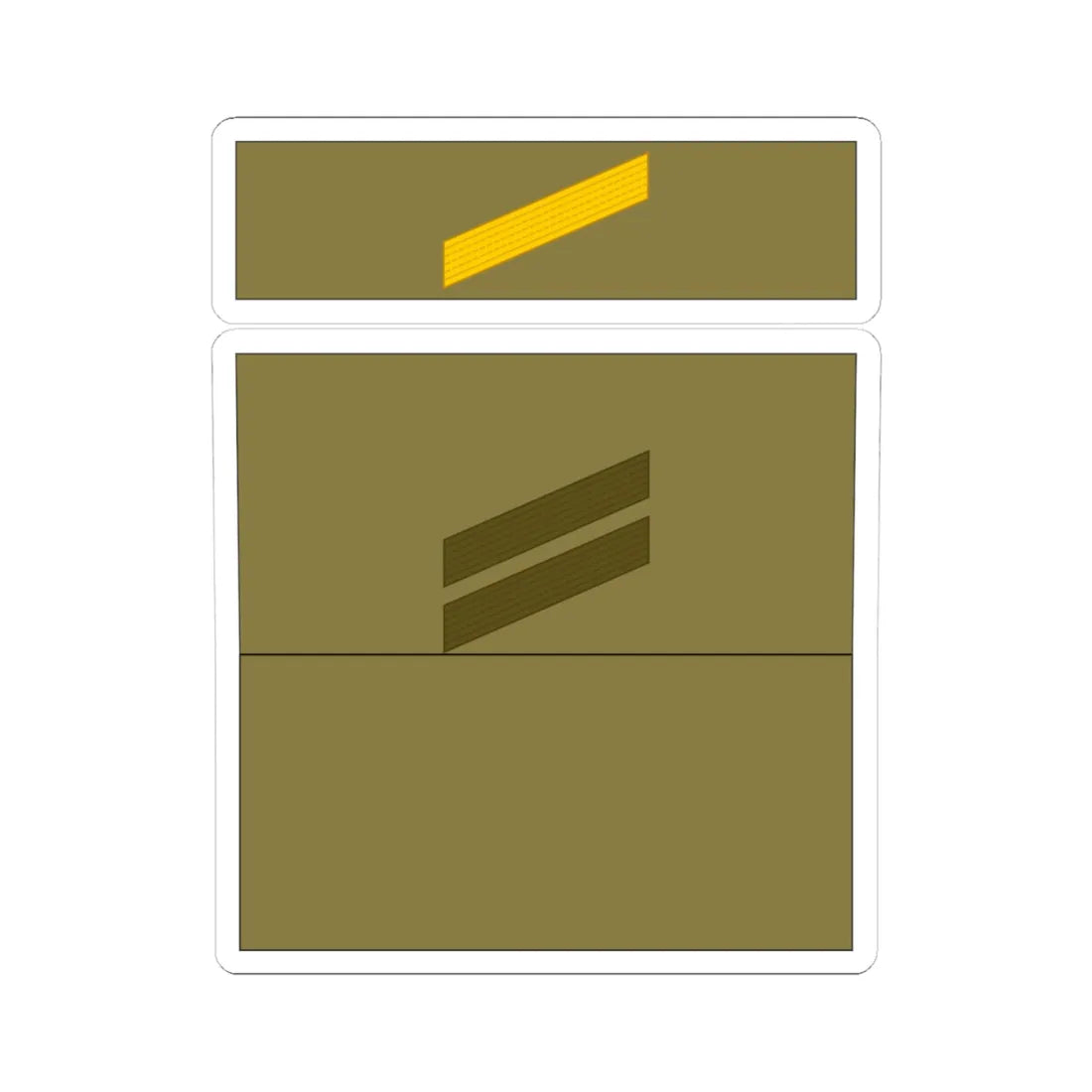 1939 Army FRA OR 04 (Military Rank) STICKER Vinyl Kiss-Cut Decal 4 Inch White - The Sticker Space