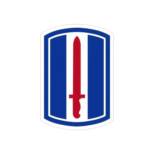193D INFANTRY BRIGADE (U.S. Army) REVERSE PRINT Transparent Die-Cut STICKER 2 Inch Die-Cut Transparent - The Sticker Space