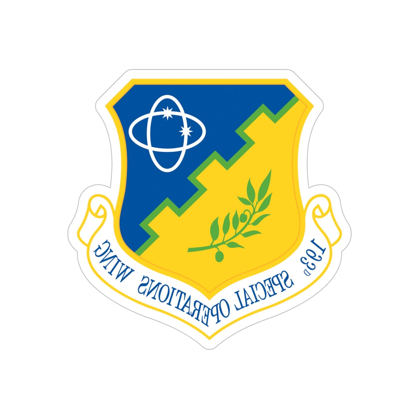 193rd Special Operations Wing (U.S. Air Force) REVERSE PRINT Transparent STICKER-5" × 5"-The Sticker Space