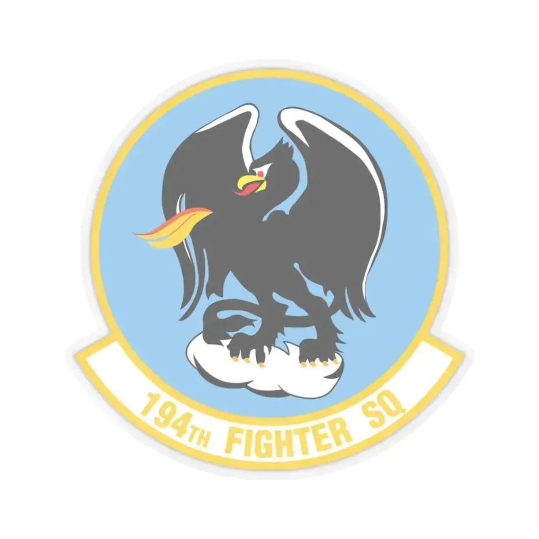 194 Fighter Squadron (U.S. Air Force) STICKER Vinyl Kiss-Cut Decal 3 Inch Transparent - The Sticker Space