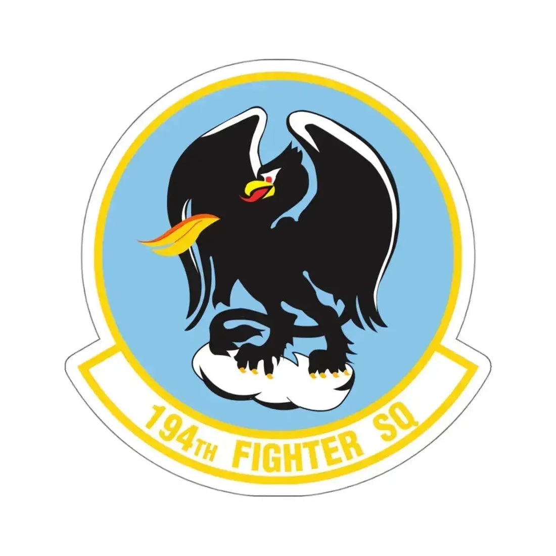 194 Fighter Squadron (U.S. Air Force) STICKER Vinyl Kiss-Cut Decal 4 Inch White - The Sticker Space