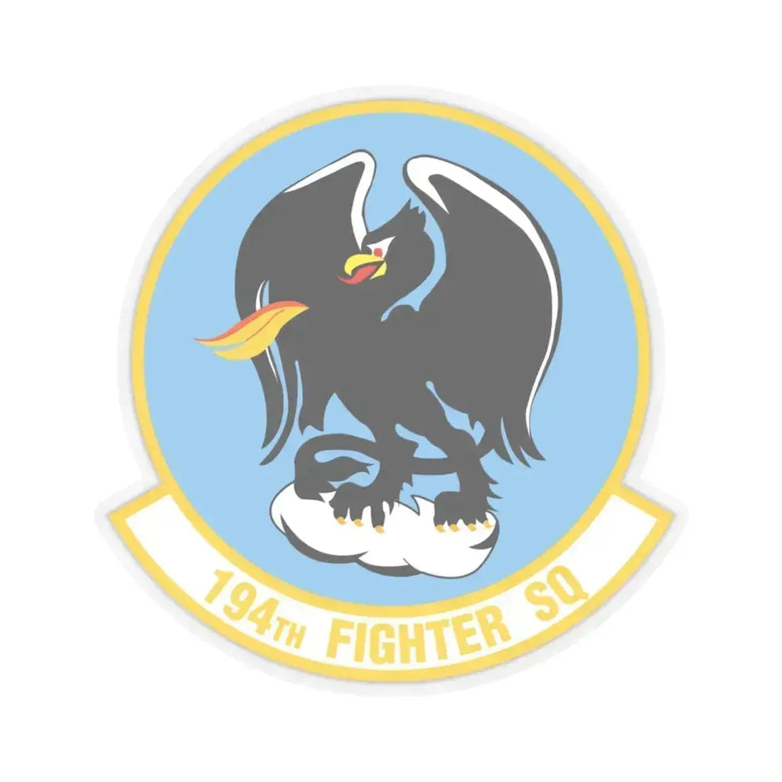 194 Fighter Squadron (U.S. Air Force) STICKER Vinyl Kiss-Cut Decal 6 Inch Transparent - The Sticker Space