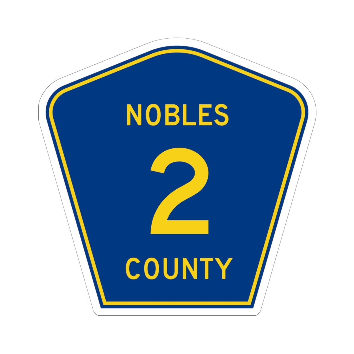 Nobles County Route 2 (Minnesota) (Road Sign) STICKER Vinyl Kiss-Cut Decal