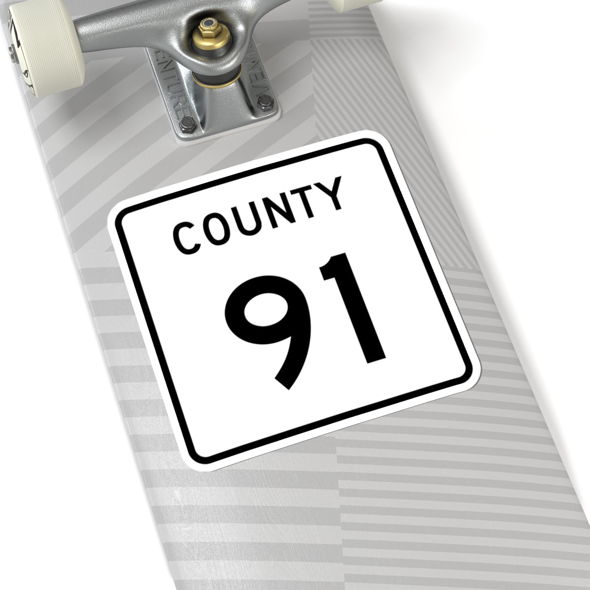 County 91 square (Minnesota) (Road Sign) STICKER Vinyl Kiss-Cut Decal