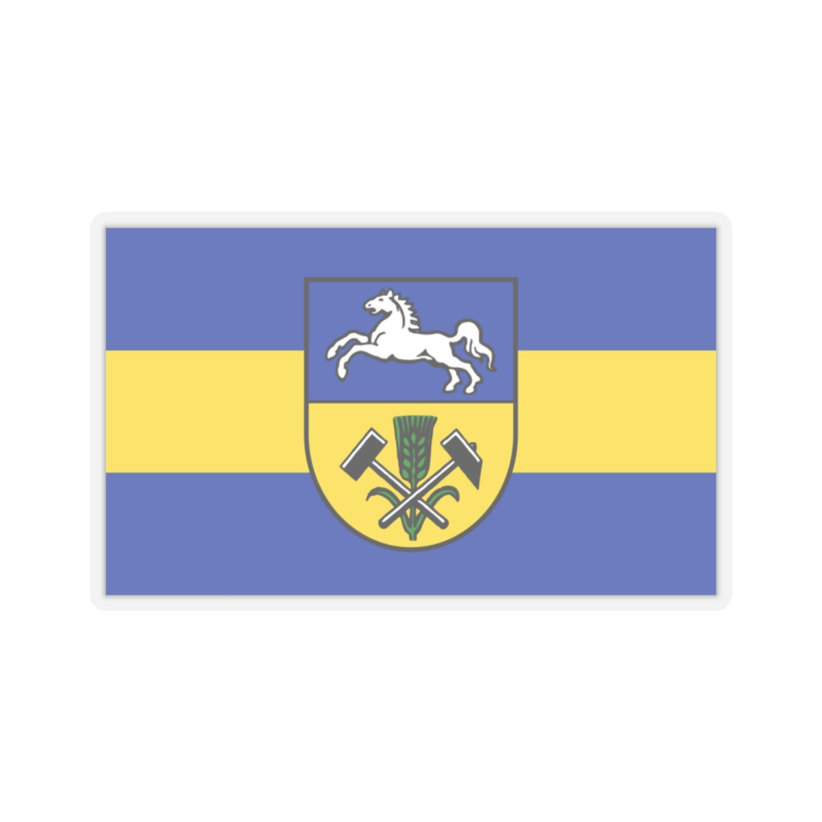 Flag of Helmstedt Germany - STICKER Vinyl Kiss-Cut Decal