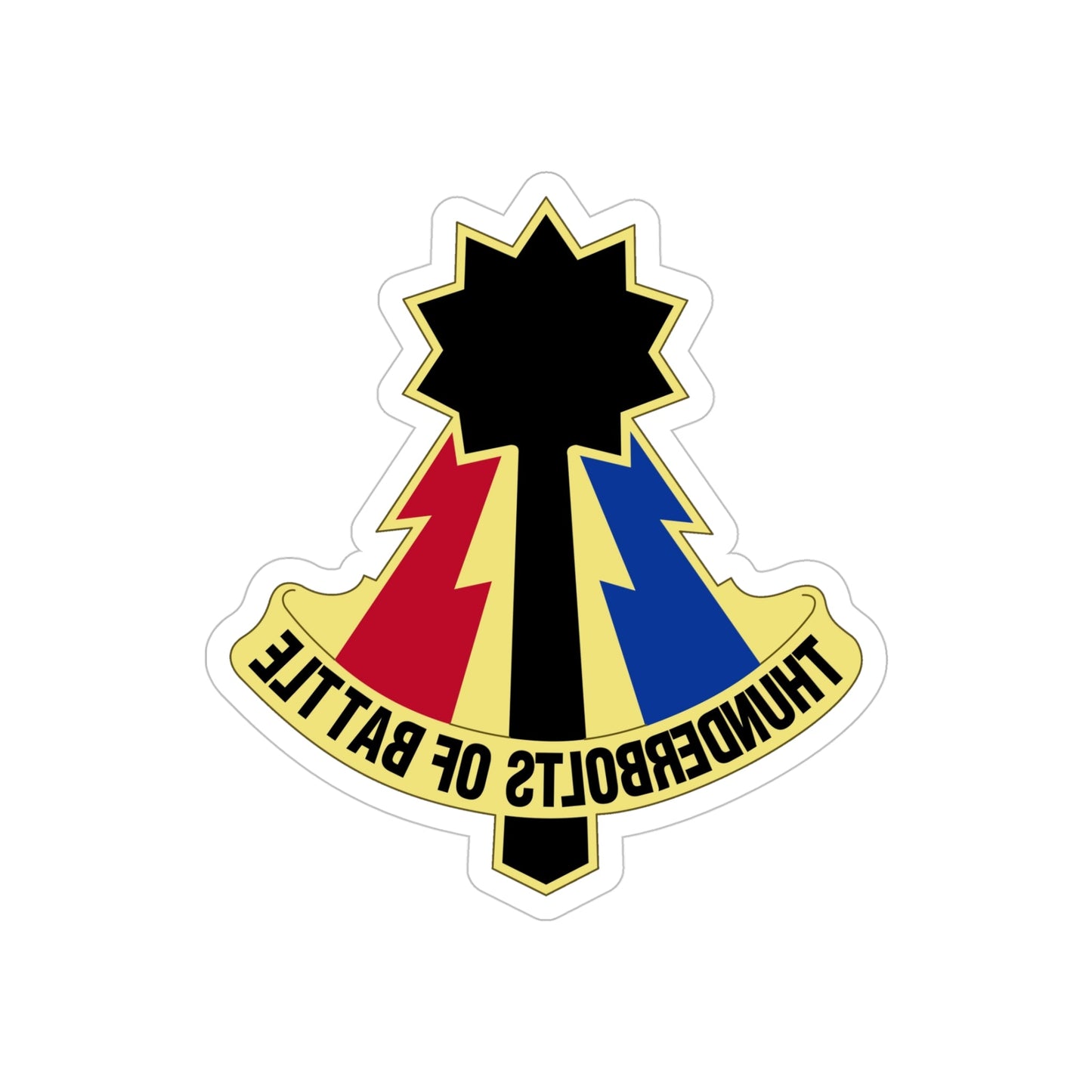 194th Armored Brigade (U.S. Army) REVERSE PRINT Transparent STICKER-5" × 5"-The Sticker Space