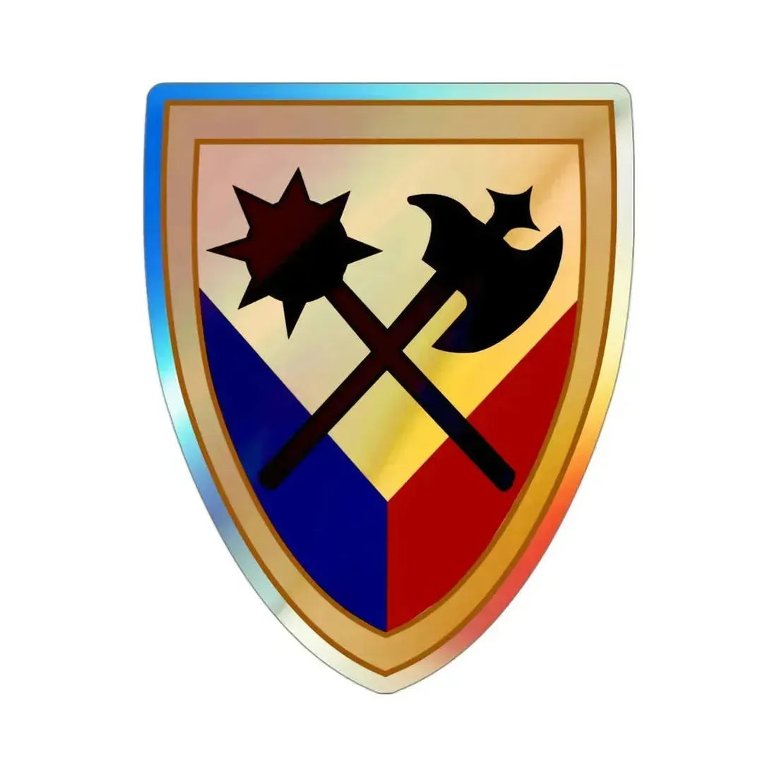 194th Armored Brigade v2 (U.S. Army) Holographic STICKER Die-Cut Vinyl Decal 3 Inch Holographic - The Sticker Space