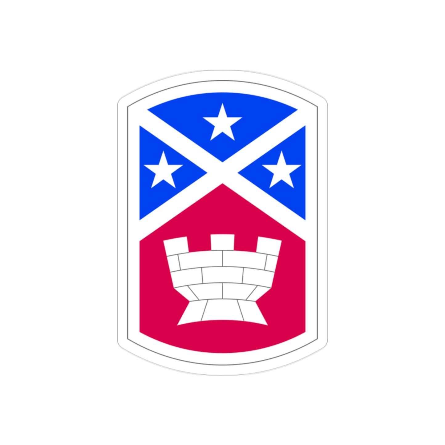 194th Engineer Brigade (U.S. Army) REVERSE PRINT Transparent STICKER-2" × 2"-The Sticker Space