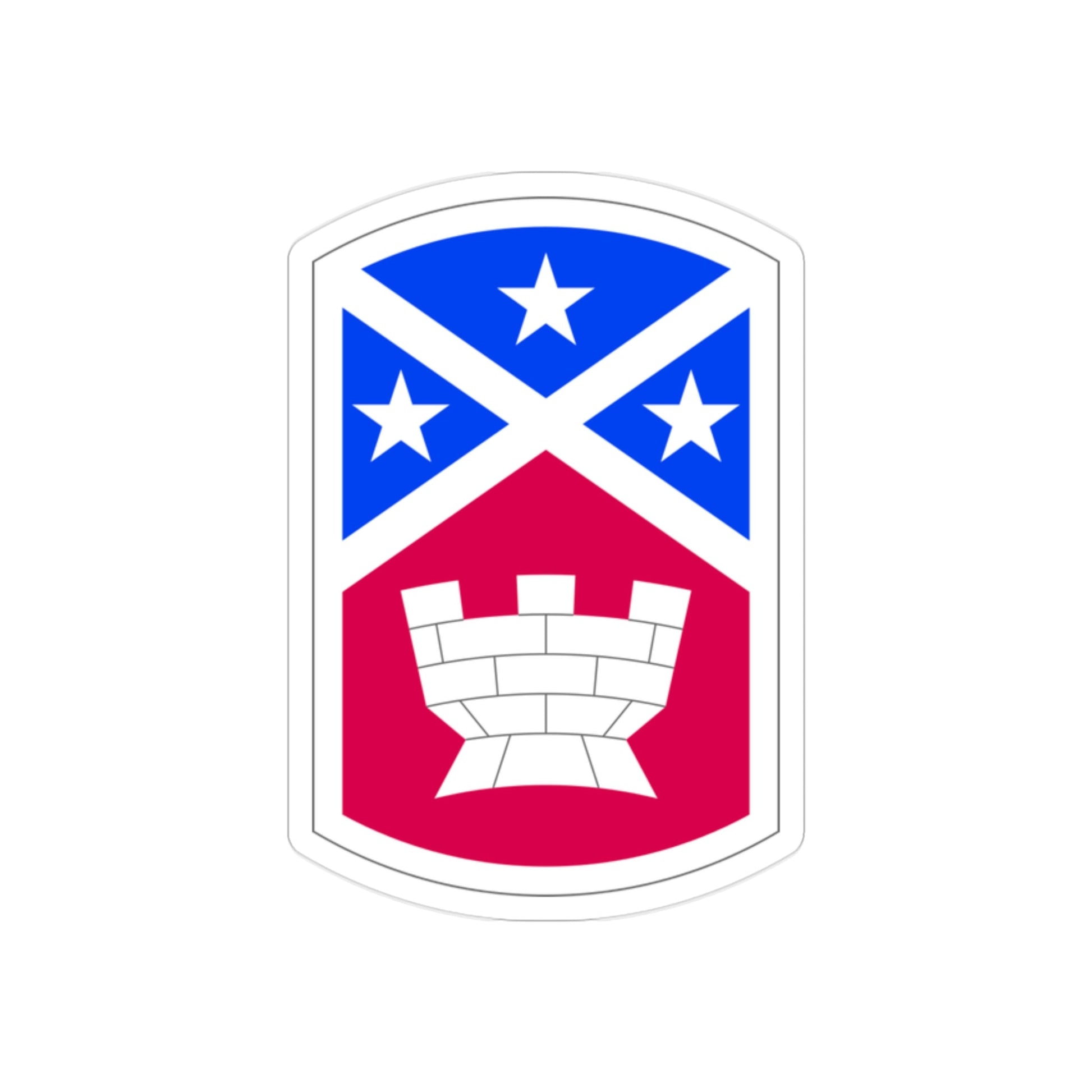 194th Engineer Brigade (U.S. Army) REVERSE PRINT Transparent STICKER-2" × 2"-The Sticker Space