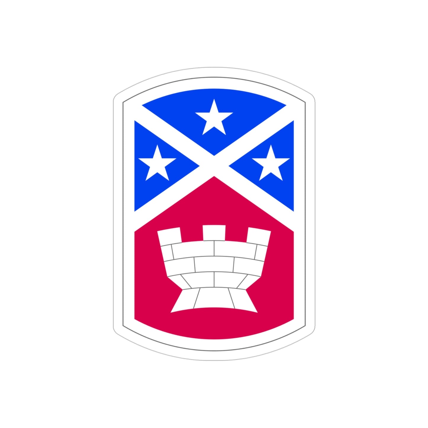 194th Engineer Brigade (U.S. Army) REVERSE PRINT Transparent STICKER-4" × 4"-The Sticker Space