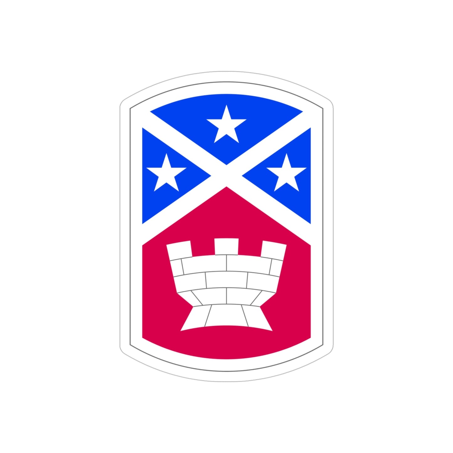 194th Engineer Brigade (U.S. Army) REVERSE PRINT Transparent STICKER-5" × 5"-The Sticker Space