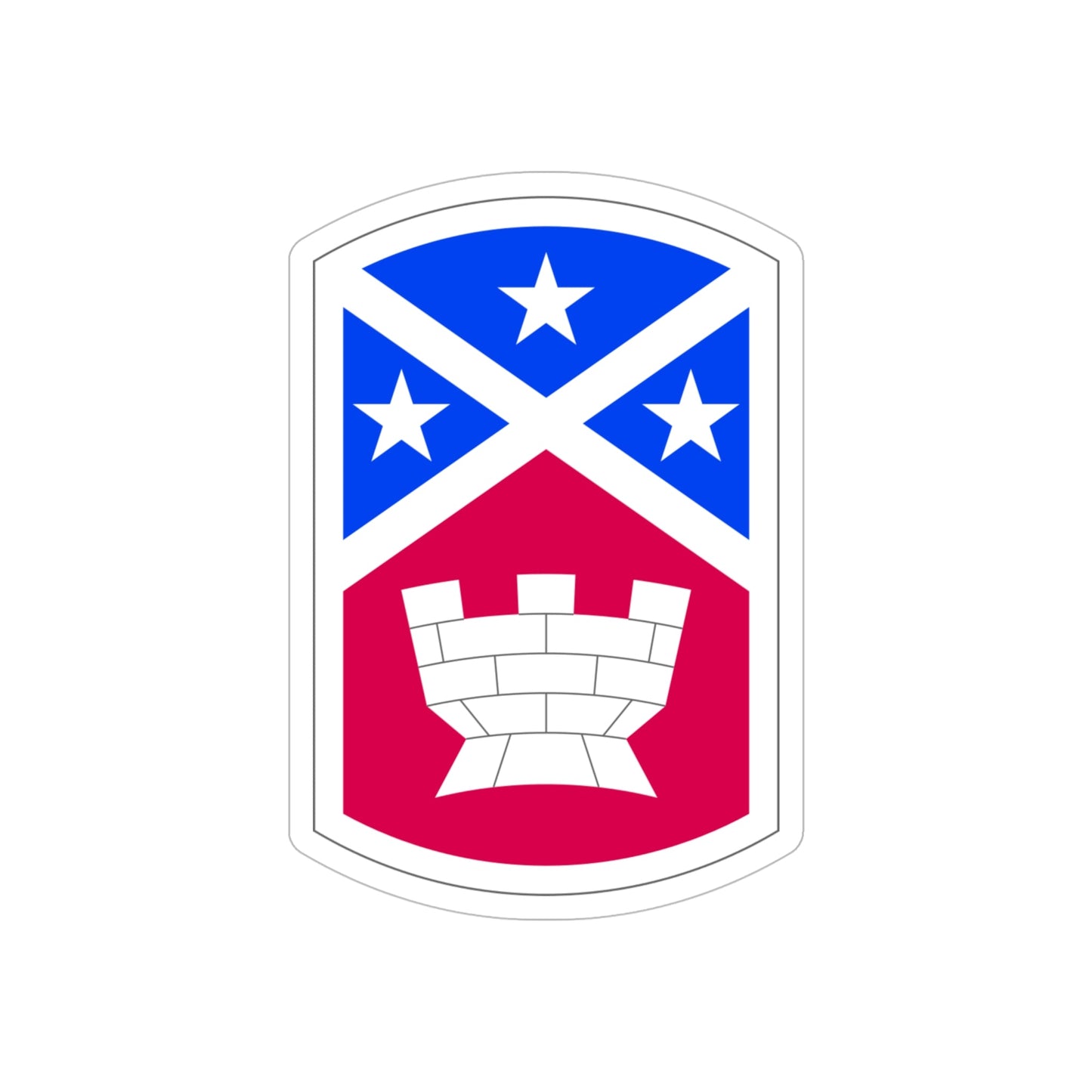 194th Engineer Brigade (U.S. Army) REVERSE PRINT Transparent STICKER-6" × 6"-The Sticker Space