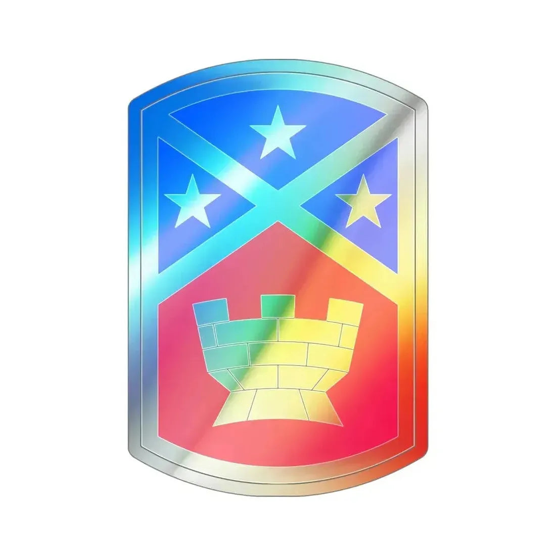194th Engineer Brigade (U.S. Army) Holographic STICKER Die-Cut Vinyl Decal 6 Inch Holographic - The Sticker Space