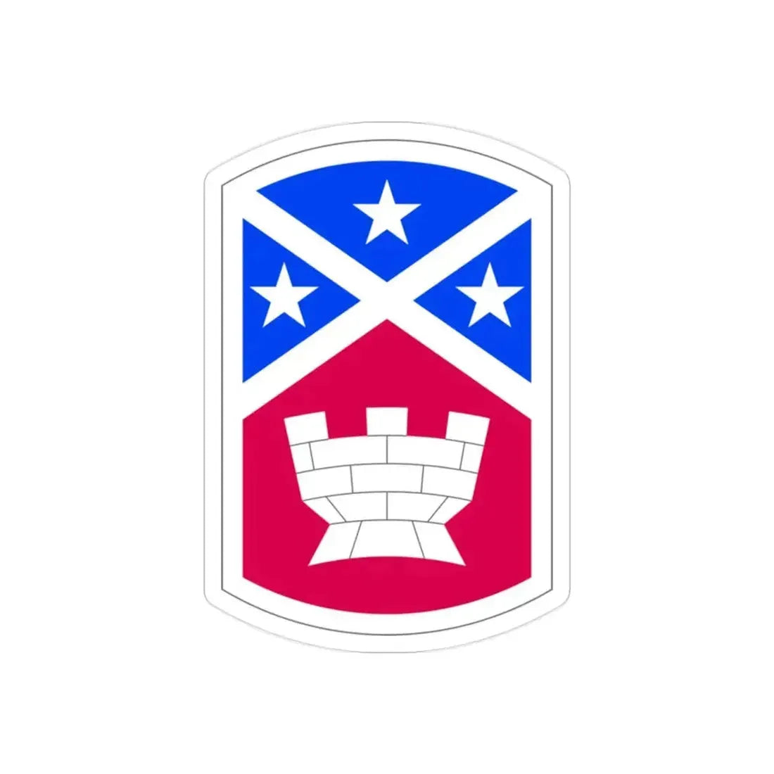 194th Engineer Brigade (U.S. Army) REVERSE PRINT Transparent Die-Cut STICKER 2 Inch Die-Cut Transparent - The Sticker Space