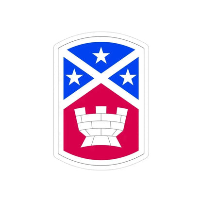 194th Engineer Brigade (U.S. Army) REVERSE PRINT Transparent Die-Cut STICKER 3 Inch Die-Cut Transparent - The Sticker Space