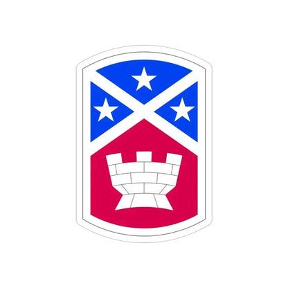 194th Engineer Brigade (U.S. Army) REVERSE PRINT Transparent Die-Cut STICKER 4 Inch Die-Cut Transparent - The Sticker Space