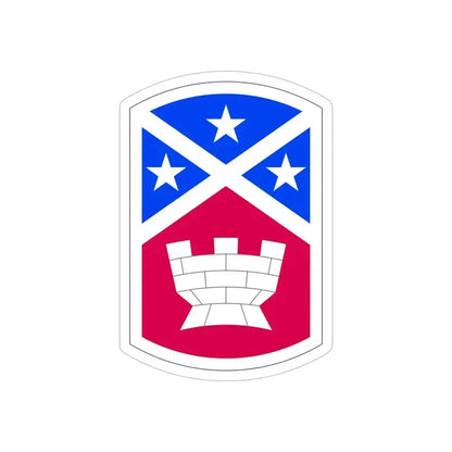 194th Engineer Brigade (U.S. Army) REVERSE PRINT Transparent Die-Cut STICKER 5 Inch Die-Cut Transparent - The Sticker Space