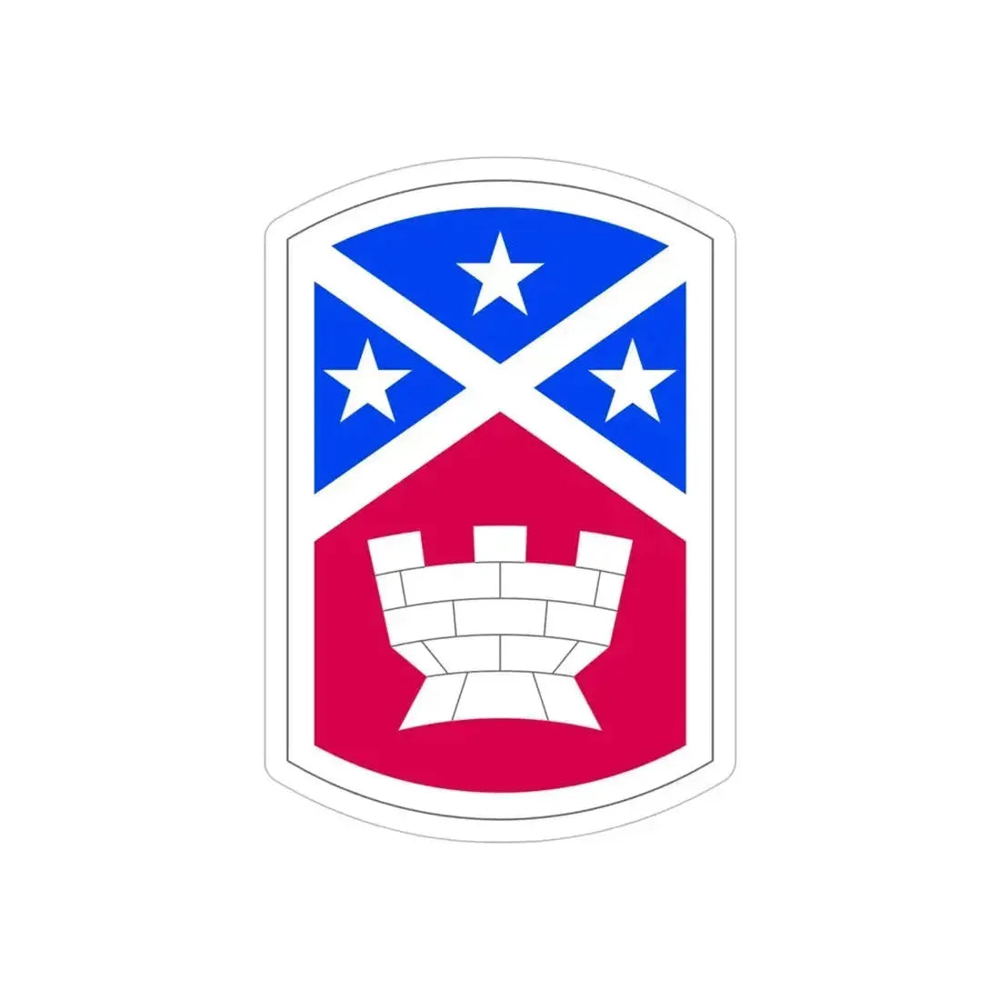 194th Engineer Brigade (U.S. Army) REVERSE PRINT Transparent Die-Cut STICKER 6 Inch Die-Cut Transparent - The Sticker Space