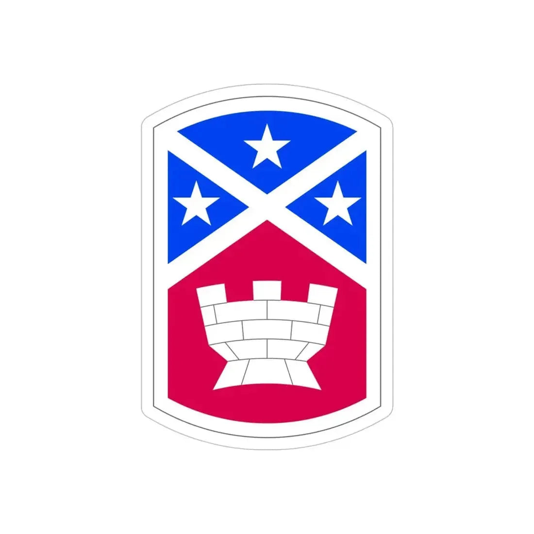 194th Engineer Brigade (U.S. Army) REVERSE PRINT Transparent Die-Cut STICKER - The Sticker Space
